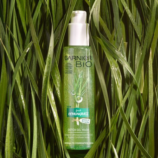 Детокс-гель для вмивання Garnier Bio Fresh Lemongrass Detox Gel Wash з екстрактом лемонграсу для нормальної та комбінованої шкіри, 150 мл Детокс-гель для вмивання Garnier Bio Fresh Lemongrass Detox Gel Wash з екстрактом лемонграсу для нормальної та комбінованої шкіри, 150 мл