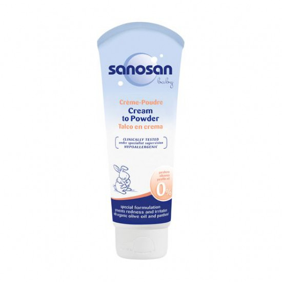 Дитячий крем-присипка Sanosan Baby Cream to Powder, 100 мл Дитячий крем-присипка Sanosan Baby Cream to Powder, 100 мл