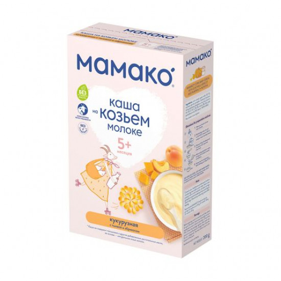 The MAMAKO children's dairy porridge corn with pumpkin and an apricot on goat milk, since 5 months, 200 g The MAMAKO children's dairy porridge corn with pumpkin and an apricot on goat milk, since 5 months, 200 g