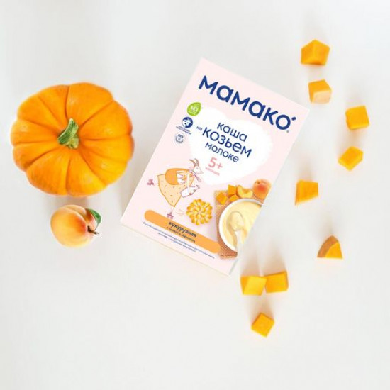 The MAMAKO children's dairy porridge corn with pumpkin and an apricot on goat milk, since 5 months, 200 g The MAMAKO children's dairy porridge corn with pumpkin and an apricot on goat milk, since 5 months, 200 g