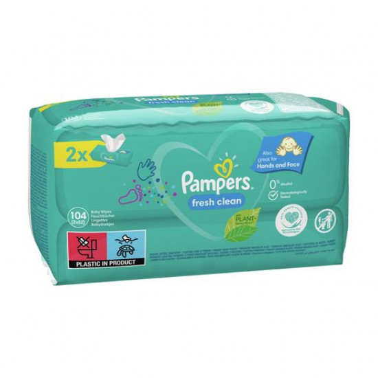 Children's wet towel wipes of Pampers Fresh Clean, 104 pieces Children's wet towel wipes of Pampers Fresh Clean, 104 pieces