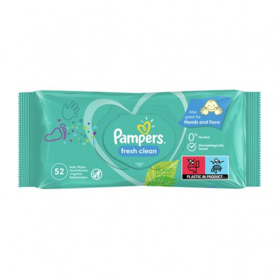 Children's wet towel wipes of Pampers Fresh Clean, 52 pieces Children's wet towel wipes of Pampers Fresh Clean, 52 pieces