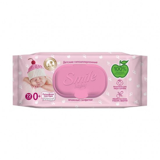 Детские влажные салфетки Smile Baby 0+, с клапаном, 72 шт
Детские влажные салфетки Smile Baby 0+, с клапаном, 72 шт
