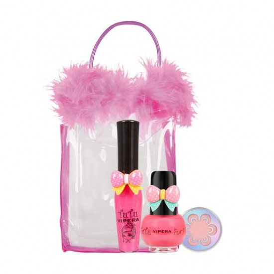 The Vipera Tutu Mix 21 children's set in a make-up bag (children's nail varnish, 5 ml + eye shadow, cheeks and lips, 2.5 g + lip gloss, 7 ml) The Vipera Tutu Mix 21 children's set in a make-up bag (children's nail varnish, 5 ml + eye shadow, cheeks and lips, 2.5 g + lip gloss, 7 ml)