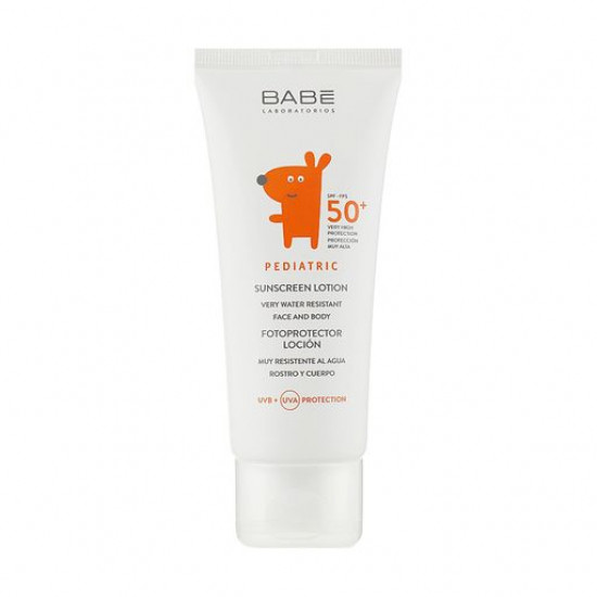 Children's sun-protection lotion for a face and body of BABE Laboratorios SPF 50+, waterproof, 100 ml Children's sun-protection lotion for a face and body of BABE Laboratorios SPF 50+, waterproof, 100 ml