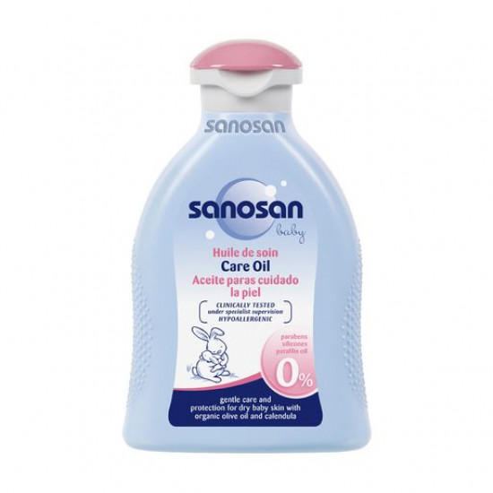 Baby oil for skin of Sanosan Baby Care Oil hypoallergenic, 200 ml Baby oil for skin of Sanosan Baby Care Oil hypoallergenic, 200 ml