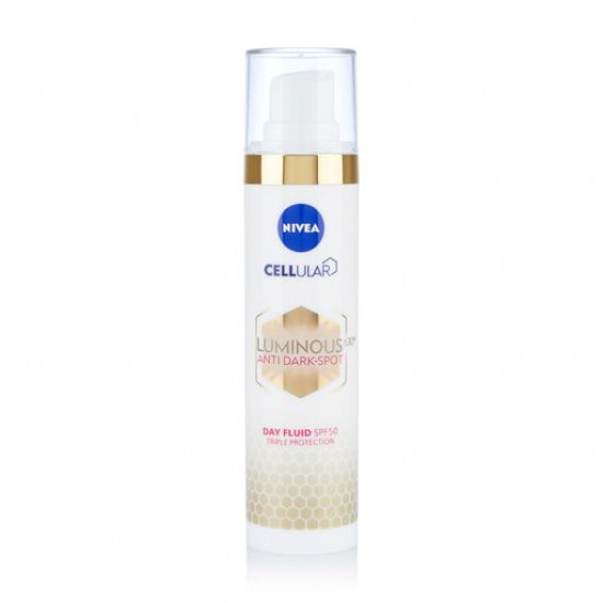 Дневной флюид для лица против пигментации Nivea Luminous 630 Тройная защита SPF 50, 40 мл
Дневной флюид для лица против пигментации Nivea Luminous 630 Тройная защита SPF 50, 40 мл