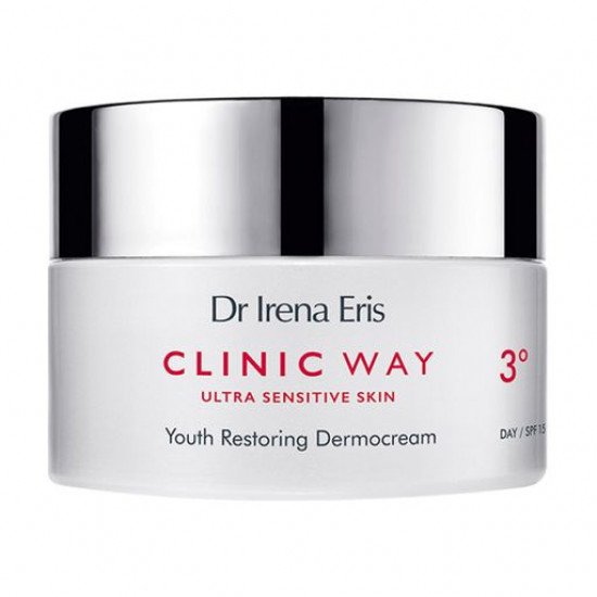 Денний крем Dr Irena Eris Clinic Way 3° SPF 15 Фітогормональне омолодження, для дуже чутливої шкіри обличчя, 50 мл Денний крем Dr Irena Eris Clinic Way 3° SPF 15 Фітогормональне омолодження, для дуже чутливої шкіри обличчя, 50 мл