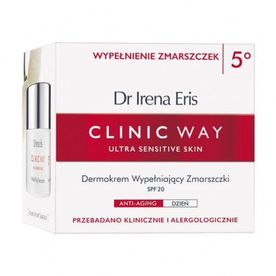 Денний крем Dr Irena Eris Clinic Way 5° SPF 20 проти зморшок, для дуже чутливої шкіри обличчя, 50 мл Денний крем Dr Irena Eris Clinic Way 5° SPF 20 проти зморшок, для дуже чутливої шкіри обличчя, 50 мл
