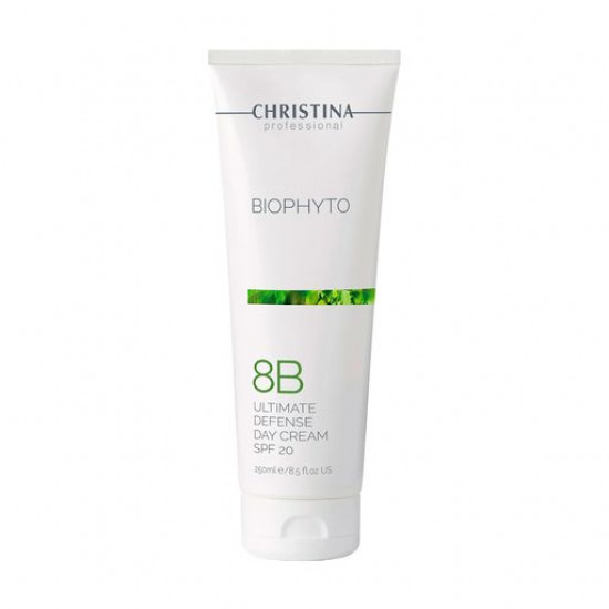 Денний крем для обличчя Christina Bio Phyto 8B Ultimate Defense Day Cream SPF 20 Абсолютний захист, без тону, 250 мл Денний крем для обличчя Christina Bio Phyto 8B Ultimate Defense Day Cream SPF 20 Абсолютний захист, без тону, 250 мл