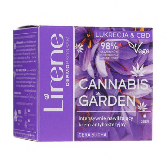 Дневной крем для лица Lirene Cannabis Garden Lukrecja & CBD интенсивно увлажняющий антибактериальный, для сухой кожи, 50 мл
Дневной крем для лица Lirene Cannabis Garden Lukrecja & CBD интенсивно увлажняющий антибактериальный, для сухой кожи, 50 мл