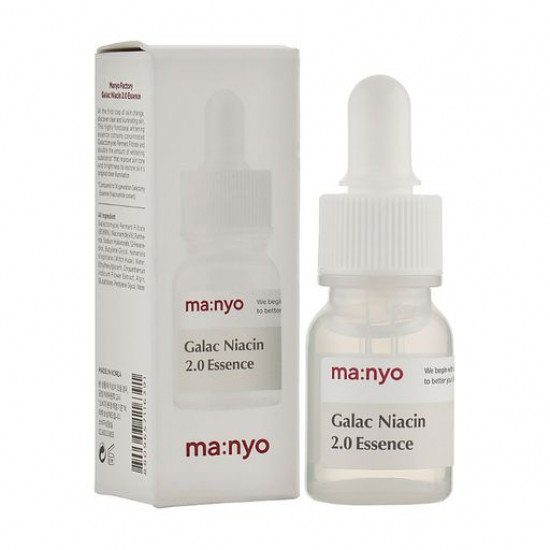 Есенція для обличчя Manyo Galac Niacin 2.0 Essence посилена з галактомісісом і ніацинамідом, 12 мл Есенція для обличчя Manyo Galac Niacin 2.0 Essence посилена з галактомісісом і ніацинамідом, 12 мл