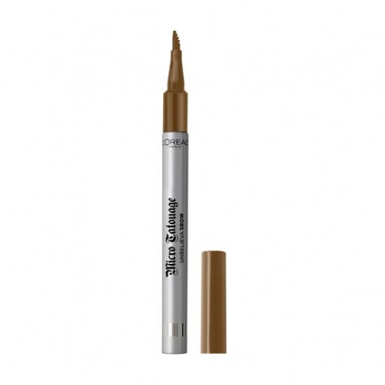 Felt-tip pen for a permanent make-up of eyebrows of L'Oreal Paris Micro Tatouage Unbelieva Brow, 104 Chatain, 1 g Felt-tip pen for a permanent make-up of eyebrows of L'Oreal Paris Micro Tatouage Unbelieva Brow, 104 Chatain, 1 g