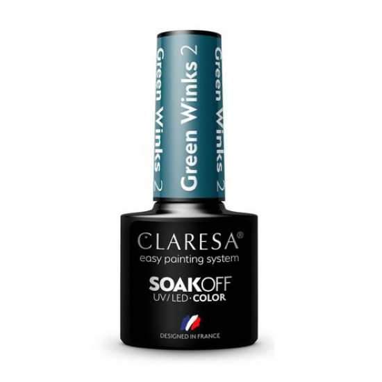 Гель-лак для нігтів Claresa Easy Painting System Soak Off UV/LED Color Green Winks 2, 5 г Гель-лак для нігтів Claresa Easy Painting System Soak Off UV/LED Color Green Winks 2, 5 г