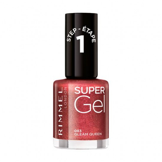 Gel polish for nails of Rimmel Super Gel Nail Polish 083 Gleam Queen, 12 ml Gel polish for nails of Rimmel Super Gel Nail Polish 083 Gleam Queen, 12 ml