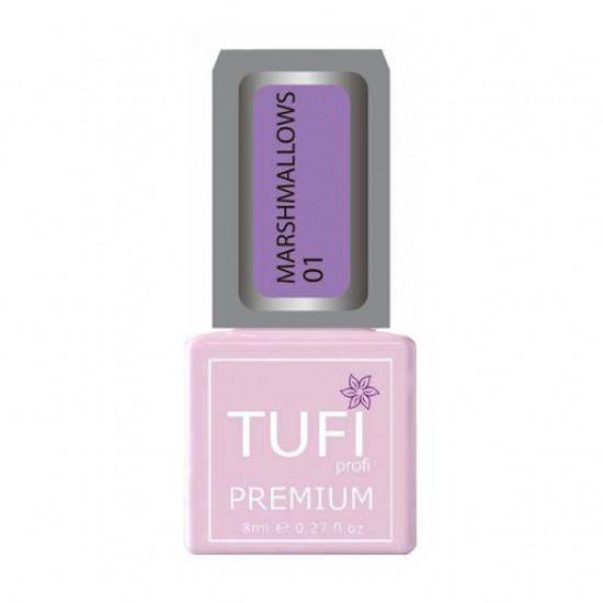 Гель-лак для нігтів Tufi Profi Premium Marshmallows 01 Лавандовий, 8 мл Гель-лак для нігтів Tufi Profi Premium Marshmallows 01 Лавандовий, 8 мл