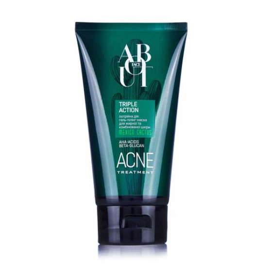 Face Acne Treatment 3 in 1 ABOUT gel-peeling-face pack with extract of the Mexican cactus, 150 ml Face Acne Treatment 3 in 1 ABOUT gel-peeling-face pack with extract of the Mexican cactus, 150 ml