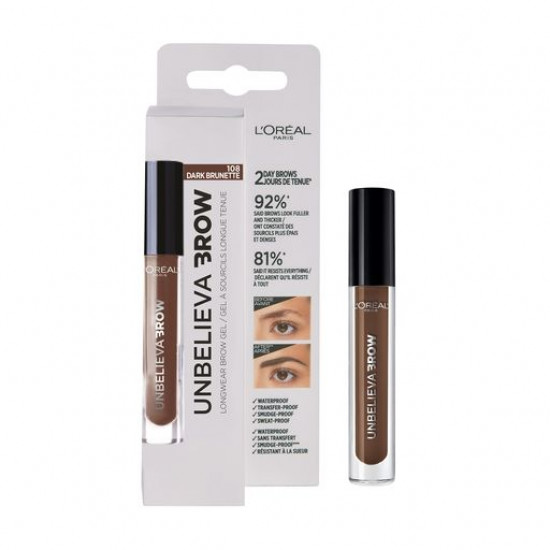 Гель для бровей L'Oreal Paris Unbelieva Brow 108 Темно-коричневый, 3.4 мл
Гель для бровей L'Oreal Paris Unbelieva Brow 108 Темно-коричневый, 3.4 мл