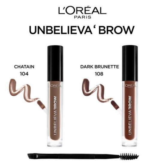 Гель для бровей L'Oreal Paris Unbelieva Brow 108 Темно-коричневый, 3.4 мл
Гель для бровей L'Oreal Paris Unbelieva Brow 108 Темно-коричневый, 3.4 мл
