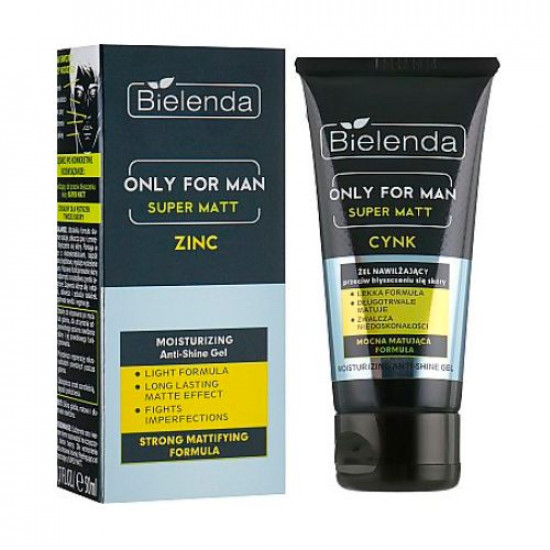 The Bielenda Only for men face gel moisturizing Super mat, 50 ml The Bielenda Only for men face gel moisturizing Super mat, 50 ml