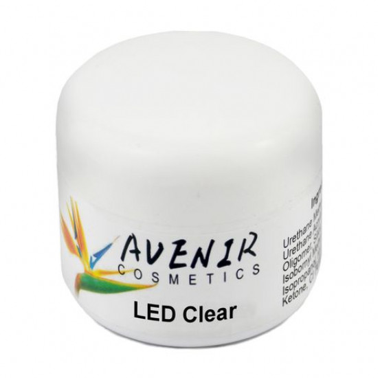 Gel for nail extension of Avenir Cosmetics LED Clear, 30 ml Gel for nail extension of Avenir Cosmetics LED Clear, 30 ml