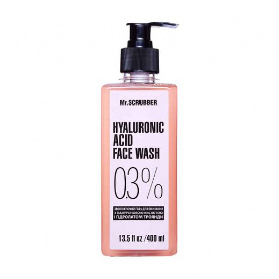 Gel for washing of Mr.Scrubber Hyaluronic Acid Face Wash of 0.3% with hyaluronic acid, 400 ml Gel for washing of Mr.Scrubber Hyaluronic Acid Face Wash of 0.3% with hyaluronic acid, 400 ml