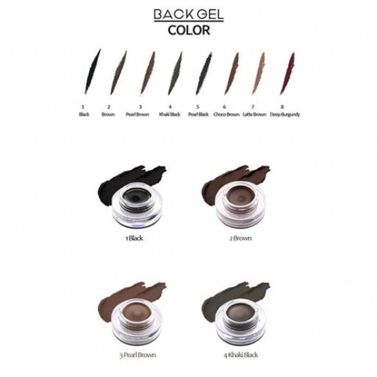 Гелева підводка для очей Tony Moly Back Gel Eyeliner 03 Pearl Brown, 4 г Гелева підводка для очей Tony Moly Back Gel Eyeliner 03 Pearl Brown, 4 г
