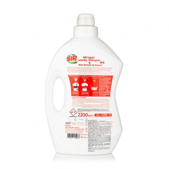 Liquid means for washing of Sir 2 in 1 with stain remover, 35 washings, 2.2 l Liquid means for washing of Sir 2 in 1 with stain remover, 35 washings, 2.2 l