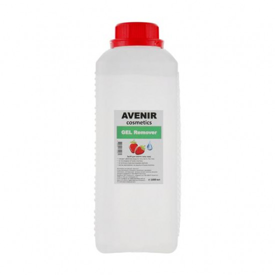 Рідинка для зняття гель-лаку Avenir Cosmetics Gel Remover Полуниця, 1 л Рідинка для зняття гель-лаку Avenir Cosmetics Gel Remover Полуниця, 1 л