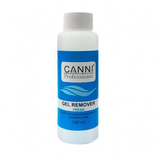 Рідина для зняття гель-лаку CANNI Gel remover fresh, 120 мл Рідина для зняття гель-лаку CANNI Gel remover fresh, 120 мл