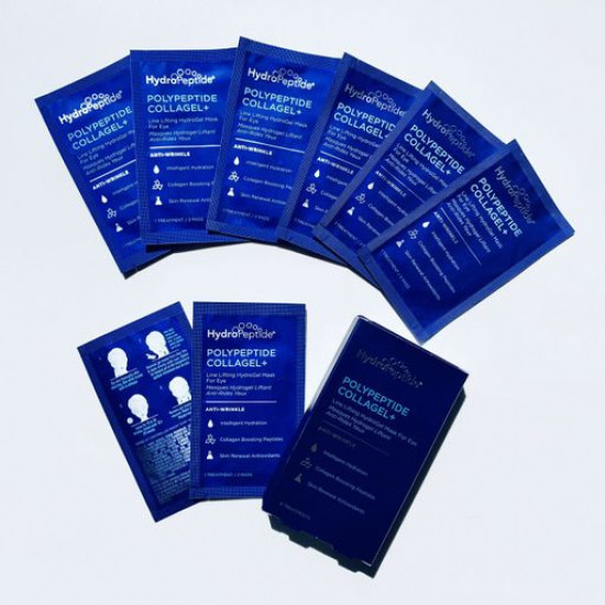 Гідрогелева маска-патчі для шкіри навколо очей HydroPeptide PolyPeptide Collagel Eye Masks проти зморшок, 8 шт Гідрогелева маска-патчі для шкіри навколо очей HydroPeptide PolyPeptide Collagel Eye Masks проти зморшок, 8 шт