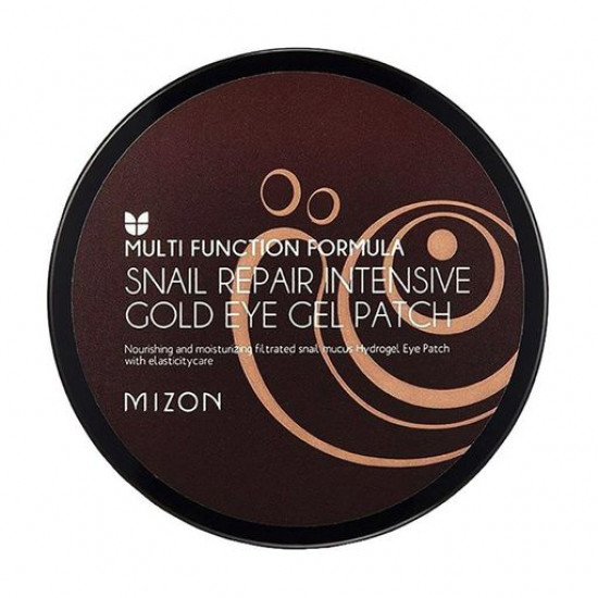 Гідрогелеві патчі для очей Mizon Snail Repair Intensive Gold Eye Gel Patch з равликовим муцином і колоїдним золотом, 60 шт Гідрогелеві патчі для очей Mizon Snail Repair Intensive Gold Eye Gel Patch з равликовим муцином і колоїдним золотом, 60 шт