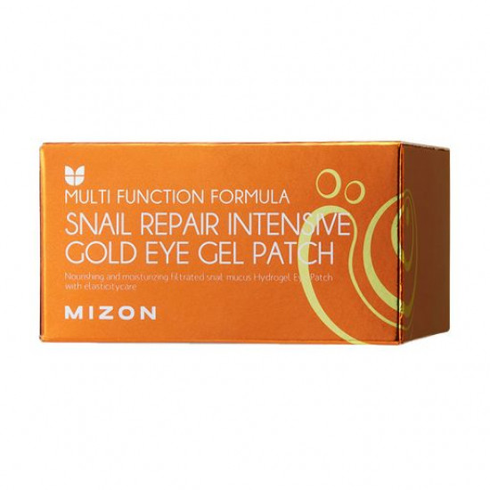 Гідрогелеві патчі для очей Mizon Snail Repair Intensive Gold Eye Gel Patch з равликовим муцином і колоїдним золотом, 60 шт Гідрогелеві патчі для очей Mizon Snail Repair Intensive Gold Eye Gel Patch з равликовим муцином і колоїдним золотом, 60 шт