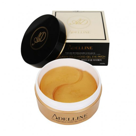 Гідрогелеві патчі для шкіри навколо очей Adelline Collagen Gold Hydrogel Eye Patch, 60 шт Гідрогелеві патчі для шкіри навколо очей Adelline Collagen Gold Hydrogel Eye Patch, 60 шт
