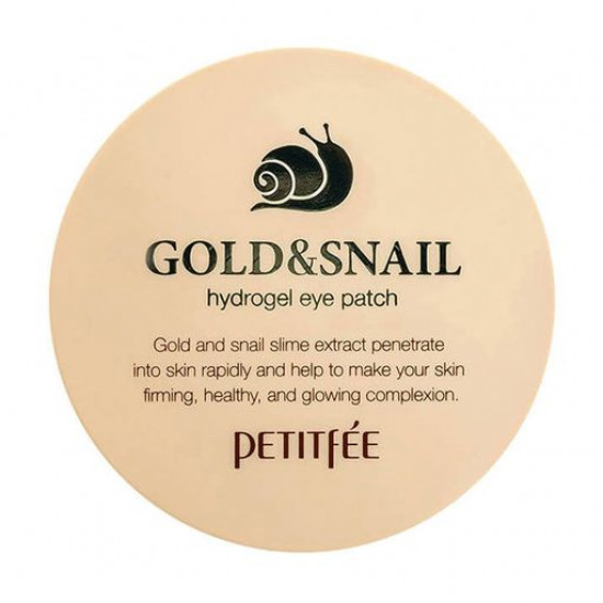 Hydrogel patches for skin around eyes of Petitfee&Koelf Gold & Snail Hydrogel Eye Patch with gold and a snail, 60 pieces Hydrogel patches for skin around eyes of Petitfee&Koelf Gold & Snail Hydrogel Eye Patch with gold and a snail, 60 pieces