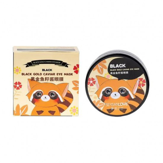 Гідрогелеві патчі для шкіри навколо очей Sersanlove Black Gold Caviar Eye Mask із золотом та екстрактом чорної ікри, 60 шт Гідрогелеві патчі для шкіри навколо очей Sersanlove Black Gold Caviar Eye Mask із золотом та екстрактом чорної ікри, 60 шт