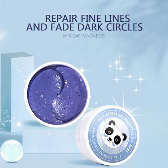 Гідрогелеві патчі для шкіри навколо очей Sersanlove Blue Starry Sky Nourishes Eye Mask з екстрактом лотоса і колагеном, 60 шт Гідрогелеві патчі для шкіри навколо очей Sersanlove Blue Starry Sky Nourishes Eye Mask з екстрактом лотоса і колагеном, 60 шт