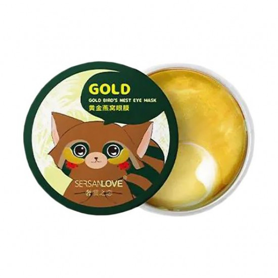Гідрогелеві патчі для шкіри навколо очей Sersanlove Gold Bird's Nest Eye Mask із золотом та екстрактом ластівчиного гнізда, 60 шт Гідрогелеві патчі для шкіри навколо очей Sersanlove Gold Bird's Nest Eye Mask із золотом та екстрактом ластівчиного гнізда, 60 шт