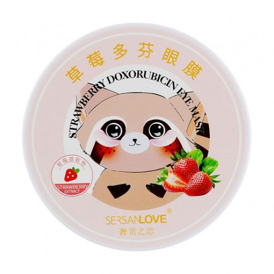 Гідрогелеві патчі для шкіри навколо очей Sersanlove Strawberry Doxorubicin Eye Mask з екстрактом полуниці, 60 шт Гідрогелеві патчі для шкіри навколо очей Sersanlove Strawberry Doxorubicin Eye Mask з екстрактом полуниці, 60 шт
