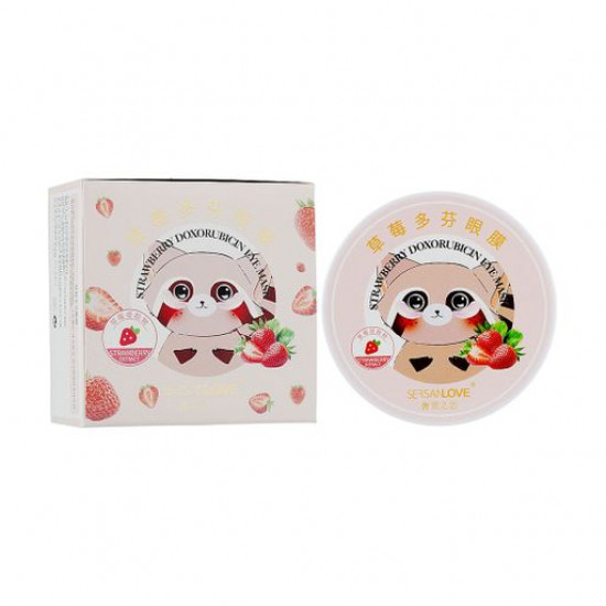 Гідрогелеві патчі для шкіри навколо очей Sersanlove Strawberry Doxorubicin Eye Mask з екстрактом полуниці, 60 шт Гідрогелеві патчі для шкіри навколо очей Sersanlove Strawberry Doxorubicin Eye Mask з екстрактом полуниці, 60 шт