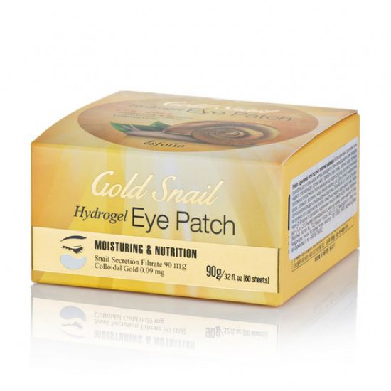 Гідрогелеві патчі для шкіри навколо ока Esfolio Gold Snail Hydrogel Eye Patch з екстрактом золотого равлика, 60 шт Гідрогелеві патчі для шкіри навколо ока Esfolio Gold Snail Hydrogel Eye Patch з екстрактом золотого равлика, 60 шт