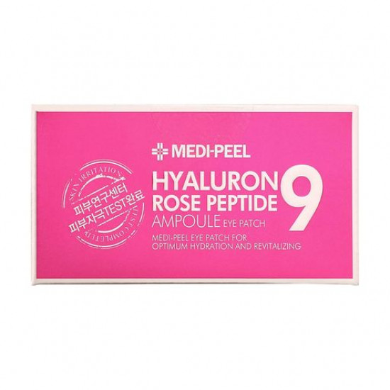 Гидрогелевые патчи под глаза Medi Peel Hyaluron Rose Peptide 9 Ampoule Eye Patch с пептидами и болгарской розой, 60 шт
Гидрогелевые патчи под глаза Medi Peel Hyaluron Rose Peptide 9 Ampoule Eye Patch с пептидами и болгарской розой, 60 шт
