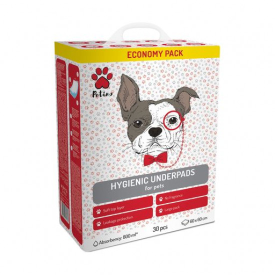 Гігієнічні пелюшки для тварин Petino Hygienic Underpads, 60*60 см, 30 шт Гігієнічні пелюшки для тварин Petino Hygienic Underpads, 60*60 см, 30 шт
