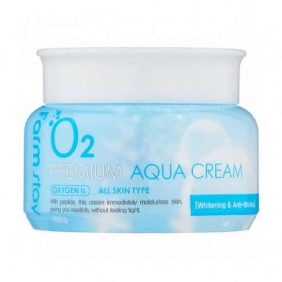 Кисневий крем для обличчя FarmStay Premium O2 Aqua Cream зволожуючий, 100 мл Кисневий крем для обличчя FarmStay Premium O2 Aqua Cream зволожуючий, 100 мл