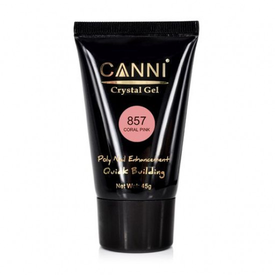 Конструюючий гель для нігтів Canni Crystal Gel 857 Coral Pink, 45 г Конструюючий гель для нігтів Canni Crystal Gel 857 Coral Pink, 45 г