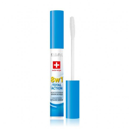 Концентрована сироватка для вій Eveline Cosmetics Multi-Purpose Eyelash Serum Total Action 8 in 1, 10 мл Концентрована сироватка для вій Eveline Cosmetics Multi-Purpose Eyelash Serum Total Action 8 in 1, 10 мл