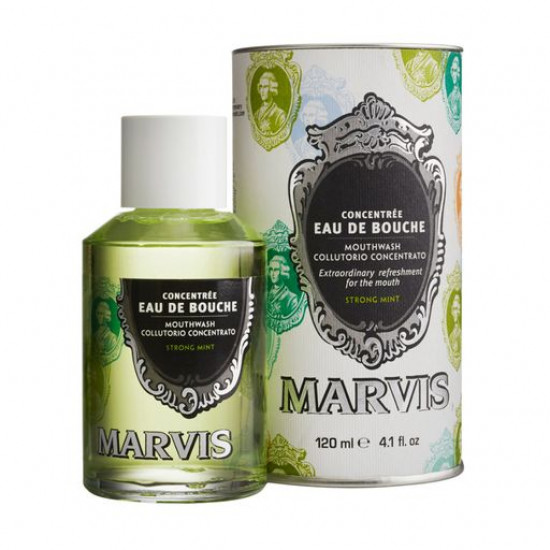 Концентрований ополіскувач для порожнини рота Marvis Concentrate Strong Mint Mouthwash Інтенсивна м'ята, 120 мл Концентрований ополіскувач для порожнини рота Marvis Concentrate Strong Mint Mouthwash Інтенсивна м'ята, 120 мл