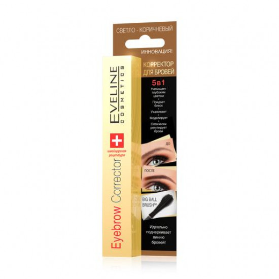 Корректор для бровей Eveline Eyebrow Corrector 5 в 1 светло-коричневый, 10 мл
Корректор для бровей Eveline Eyebrow Corrector 5 в 1 светло-коричневый, 10 мл