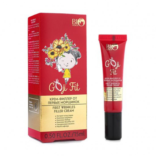 Крем-філер від перших зморшок Bio World Goji Fit First Wrinkles Filler Cream, 15 мл Крем-філер від перших зморшок Bio World Goji Fit First Wrinkles Filler Cream, 15 мл