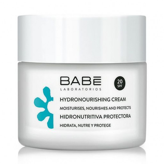 Крем для обличчя Babe Laboratorios Hydro Nourishing Cream зволожуючий, поживний з SPF 20, 50 мл Крем для обличчя Babe Laboratorios Hydro Nourishing Cream зволожуючий, поживний з SPF 20, 50 мл